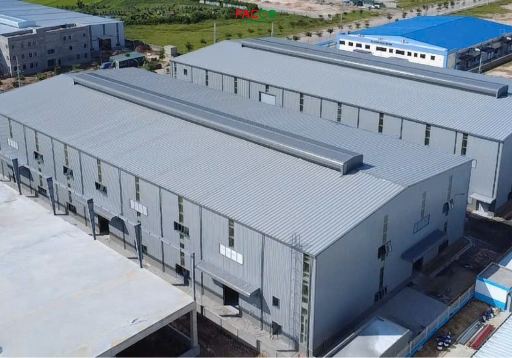 Nhà xưởng cho thuê Vizone - Jutech do Facco thi công